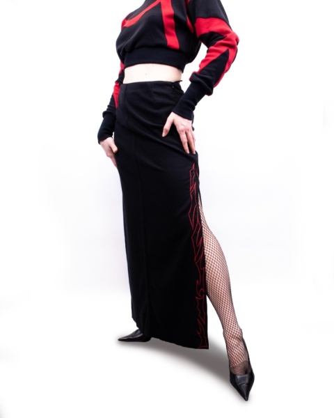 Slit tribal skirt